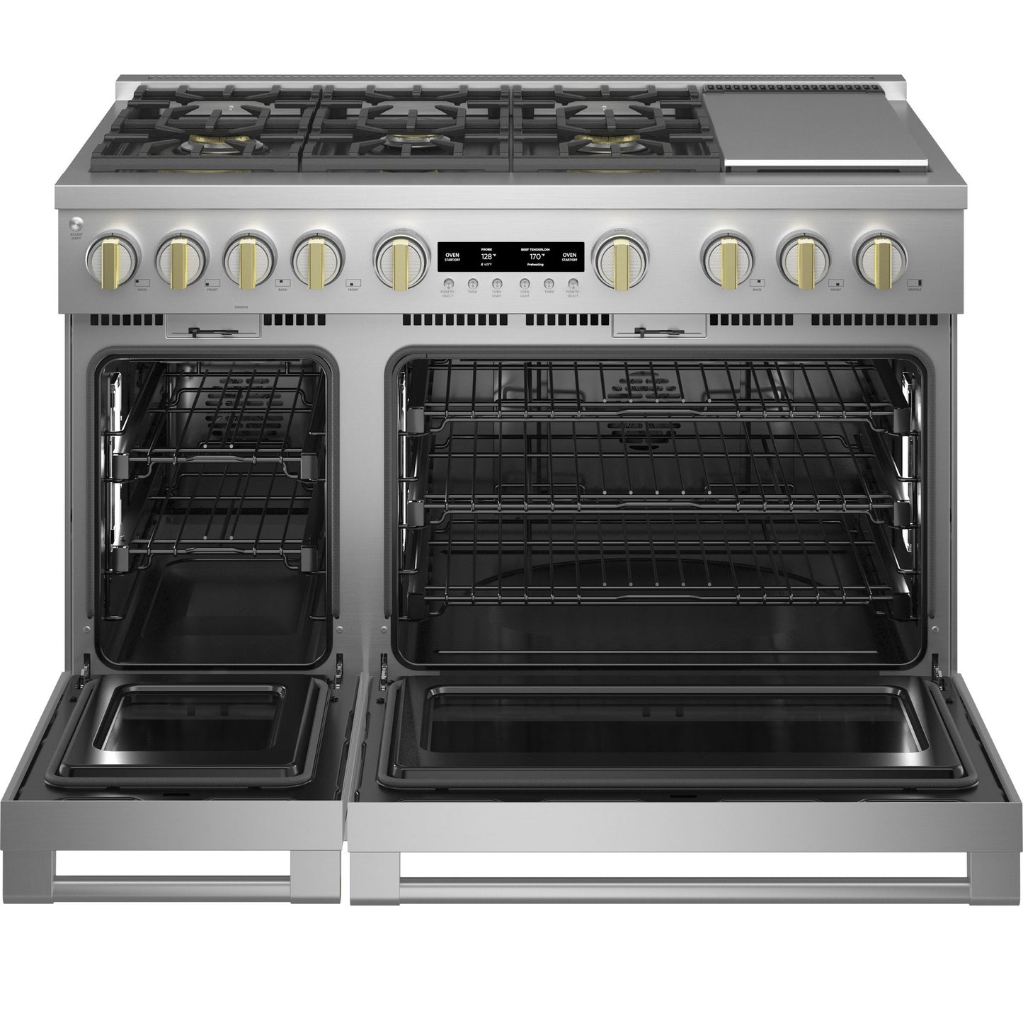 Monogram ZDP486NDTSS 48" Dual Fuel Professional Range with 6 Burners and Griddle – Coastal Appliance Co.