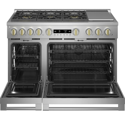 Monogram ZDP486NDTSS 48" Dual Fuel Professional Range with 6 Burners and Griddle – Coastal Appliance Co.