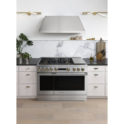 Monogram ZDP486NDTSS 48" Dual Fuel Professional Range with 6 Burners and Griddle – Coastal Appliance Co.