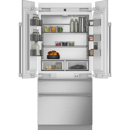 Monogram ZIP364NBVII 36" Panel-Ready Integrated French-Door Refrigerator