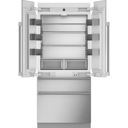 Monogram ZIP364NBVII 36" Panel-Ready Integrated French-Door Refrigerator