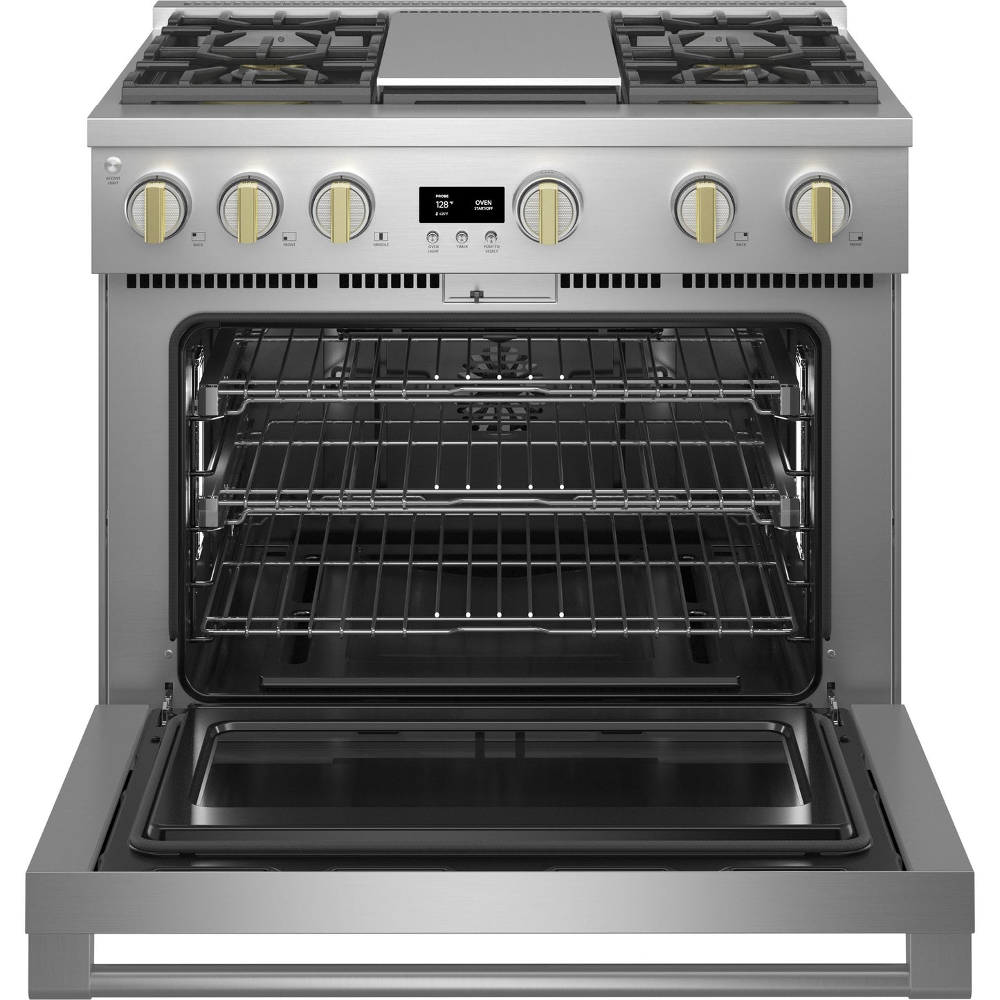 Monogram 36" ZGP364NDTSS Gas Range with 4 Burners and Griddle