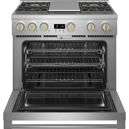 Monogram 36" ZGP364NDTSS Gas Range with 4 Burners and Griddle
