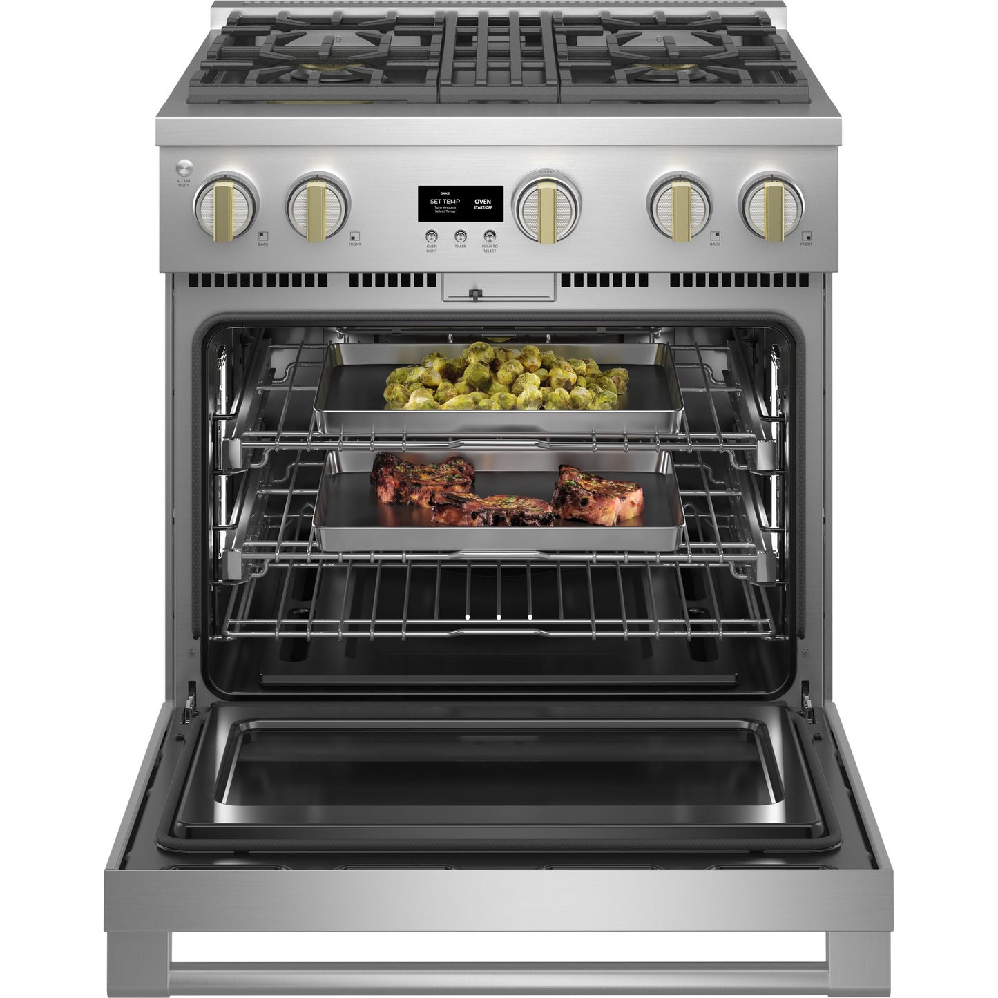 Monogram ZGP304NTSS 30" Gas Range with 4 dual-flame burners