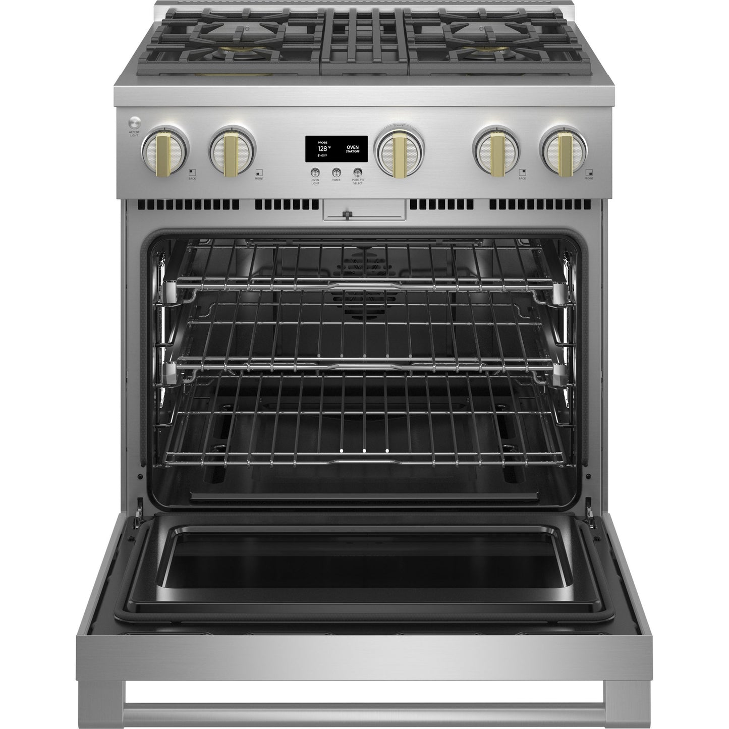 Monogram ZGP304NTSS 30" Gas Range with 4 dual-flame burners