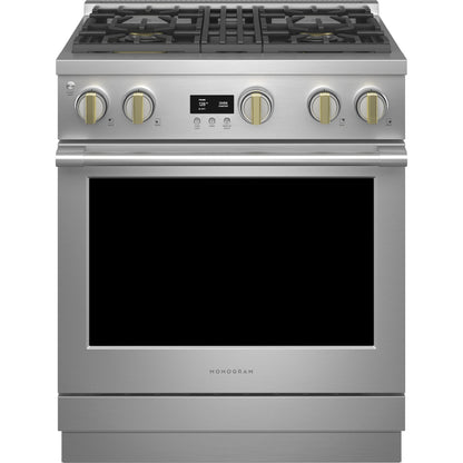 Monogram ZGP304NTSS 30" Gas Range with 4 dual-flame burners