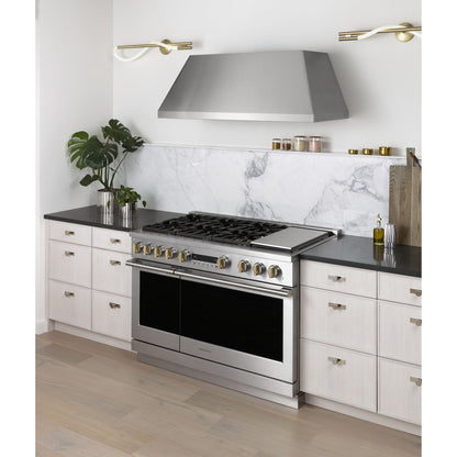 Monogram ZGP486NDTSS 48" All Gas Professional Range with 6 Burners and Griddle