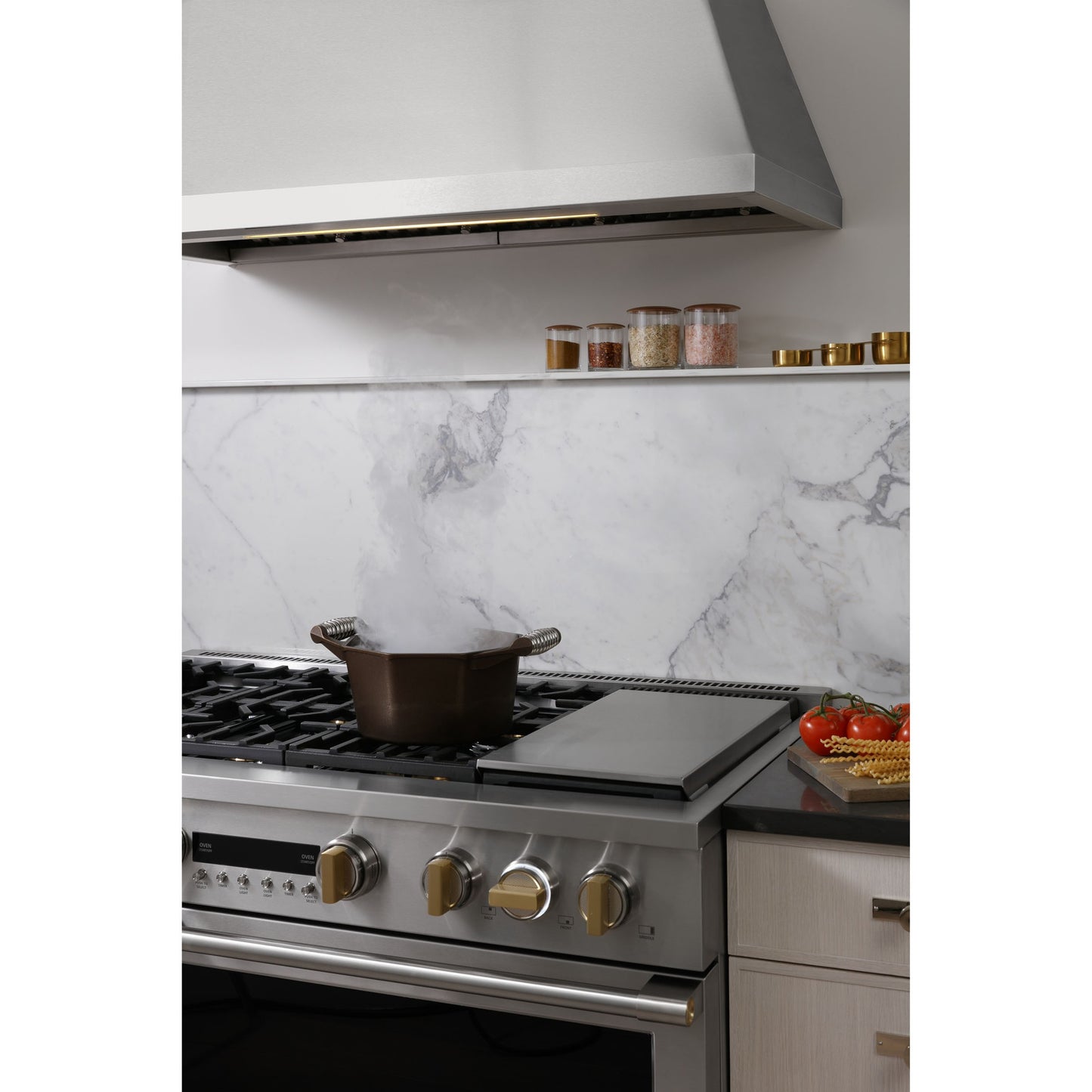 Monogram ZGP486NDTSS 48" All Gas Professional Range with 6 Burners and Griddle