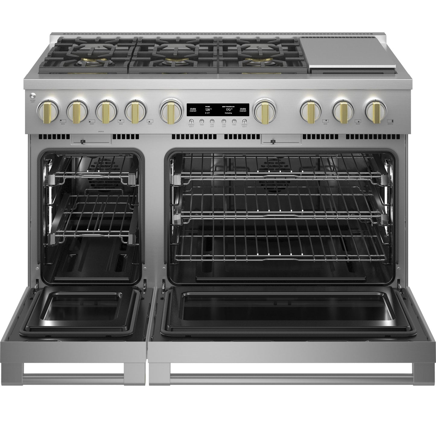Monogram ZGP486NDTSS 48" All Gas Professional Range with 6 Burners and Griddle