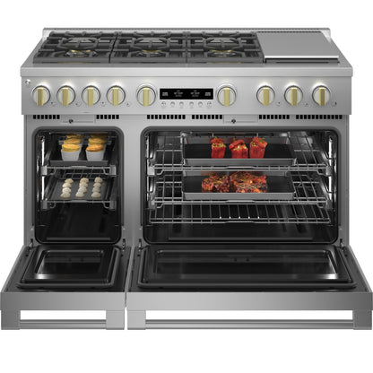 Monogram ZGP486NDTSS 48" All Gas Professional Range with 6 Burners and Griddle