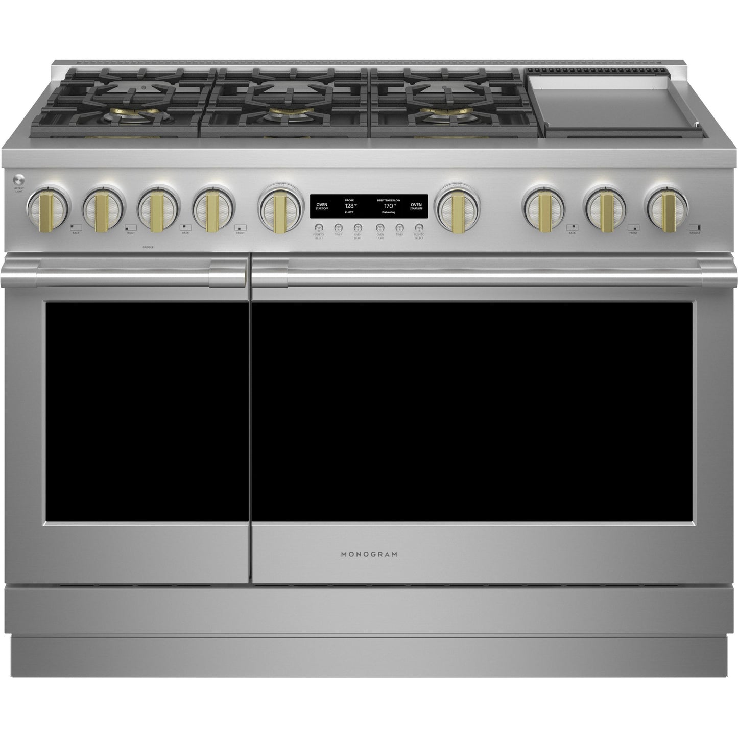 Monogram ZGP486NDTSS 48" All Gas Professional Range with 6 Burners and Griddle