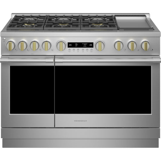Monogram ZGP486NDTSS 48" All Gas Professional Range with 6 Burners and Griddle