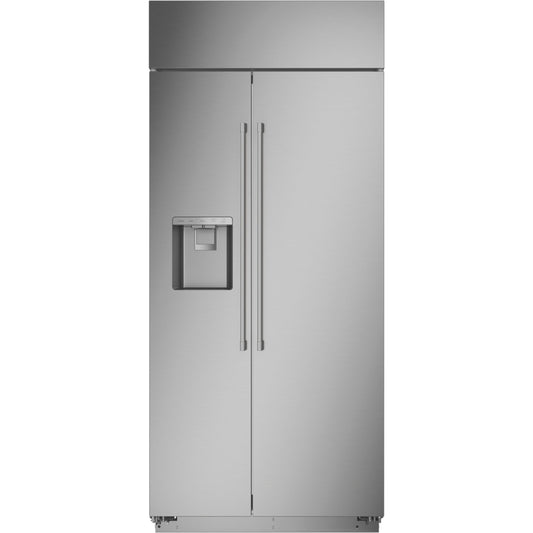 Monogram ZISS360DNSS 36-inch Built-In Side-by-Side Refrigerator with Dispenser