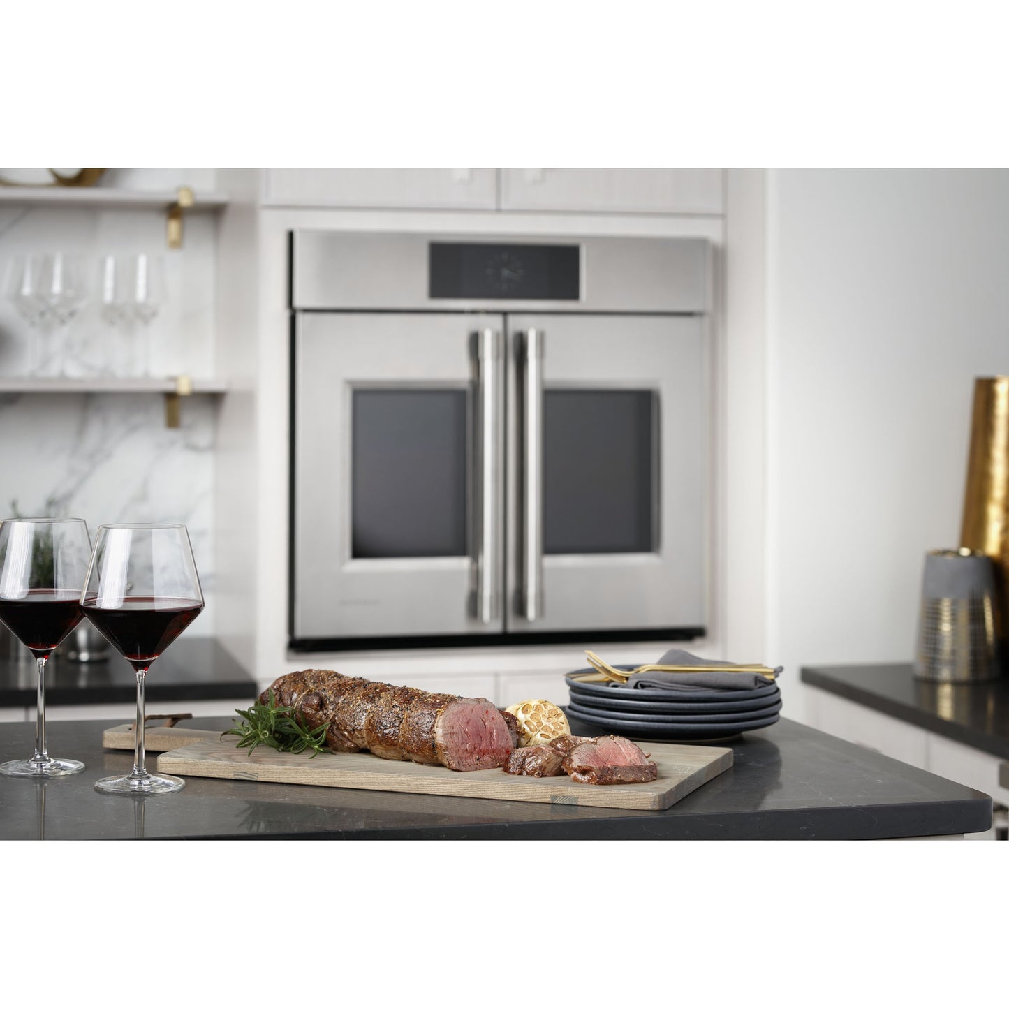 Monogram ZTSX1FPSNSS 30" Statement French-Door Single Wall Oven