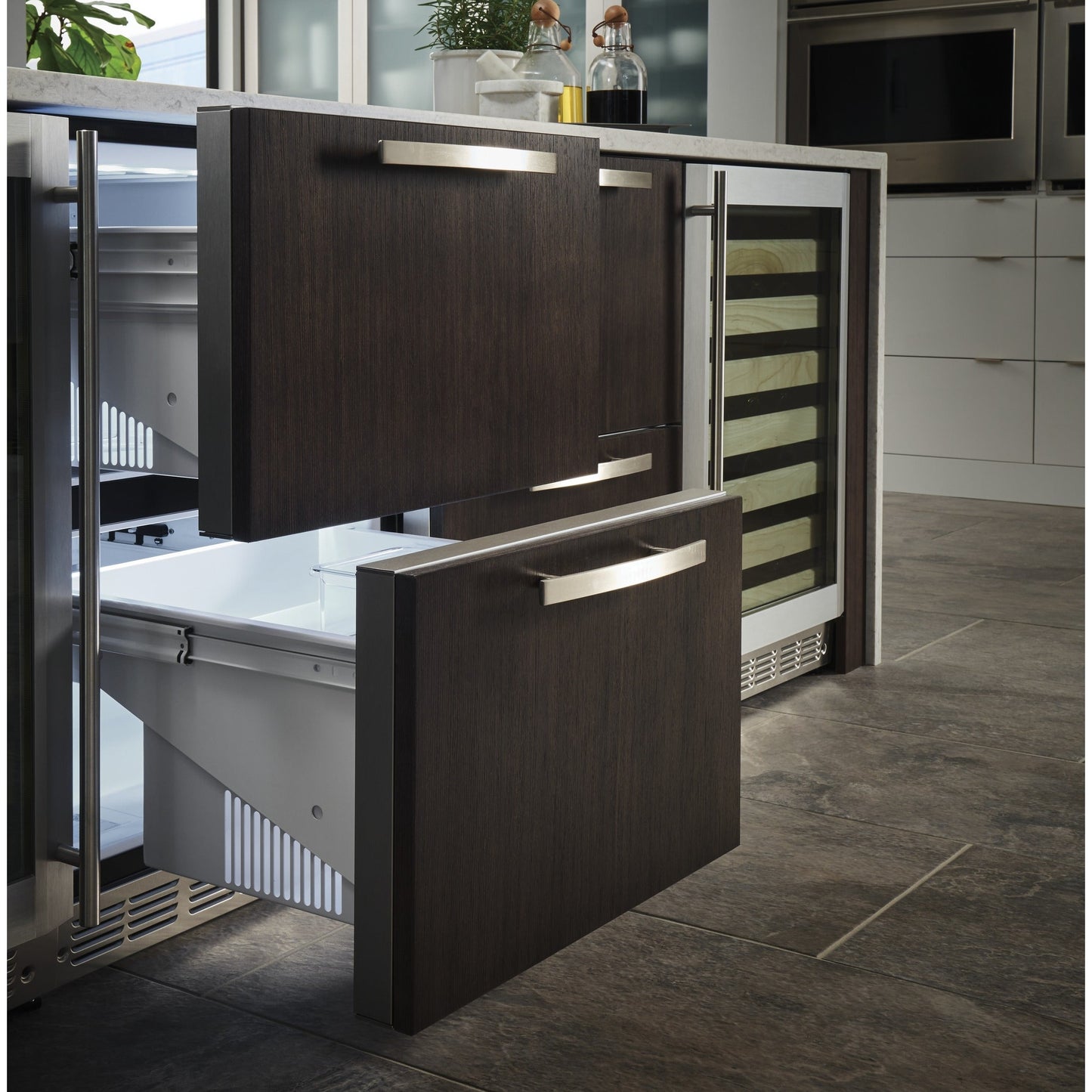 Monogram ZIDI240HII 24" Panel-Ready Built-In Double-Drawer Refrigerator