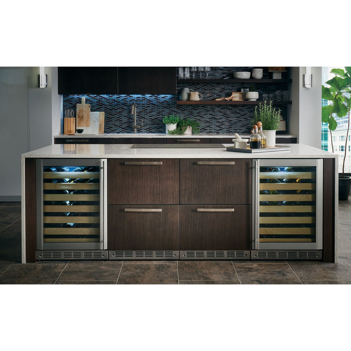 Monogram ZIDI240HII 24" Panel-Ready Built-In Double-Drawer Refrigerator