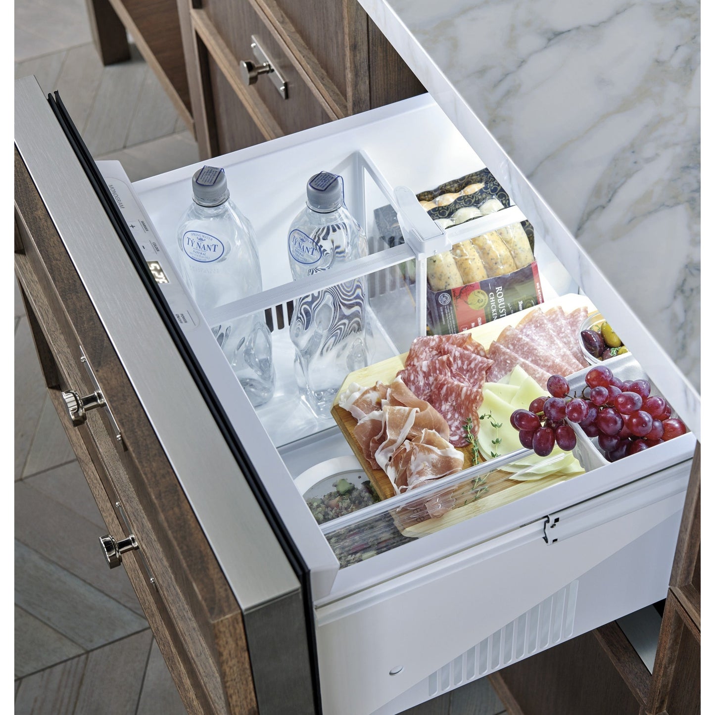 Monogram ZIDI240HII 24" Panel-Ready Built-In Double-Drawer Refrigerator