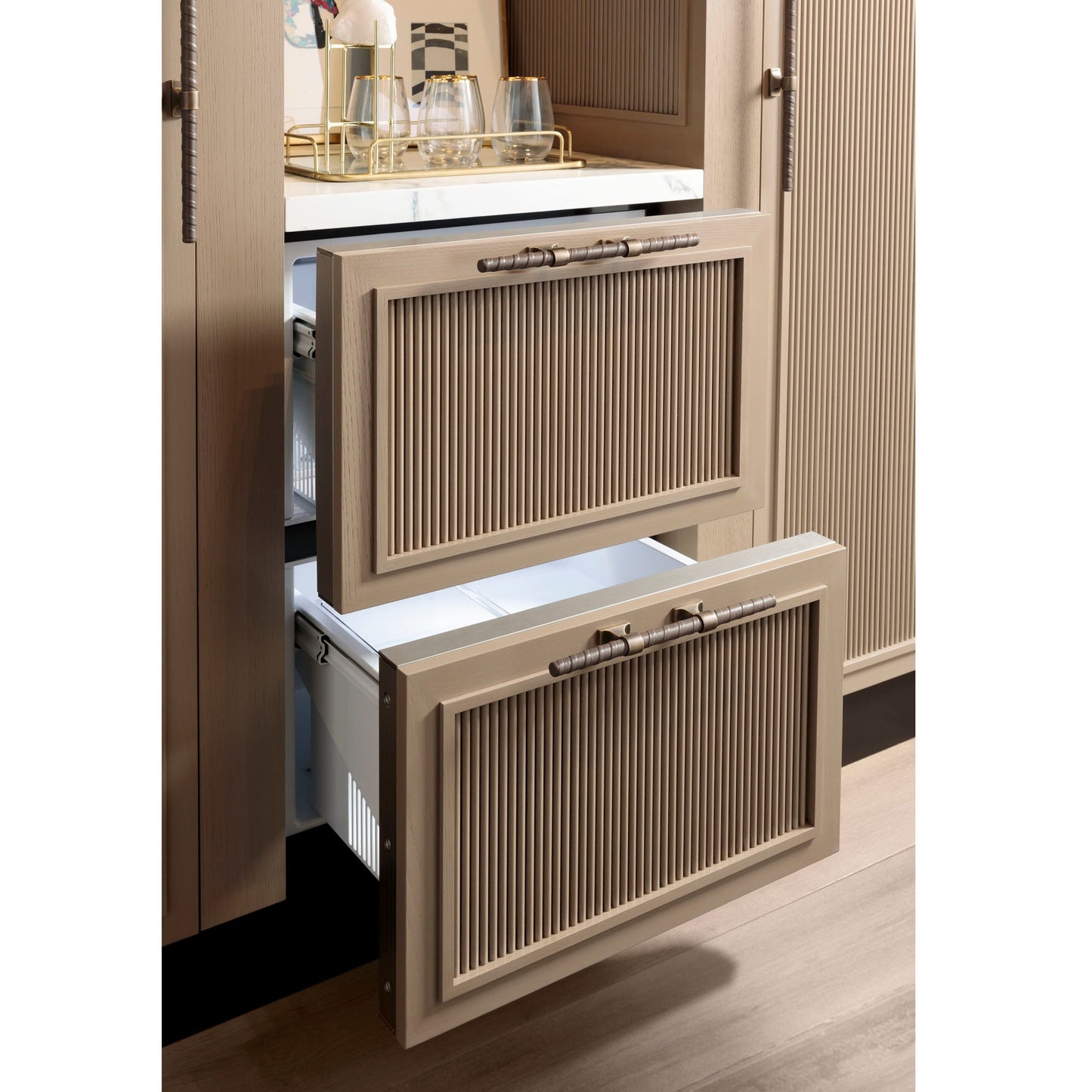 Monogram ZIDI240HII 24" Panel-Ready Built-In Double-Drawer Refrigerator
