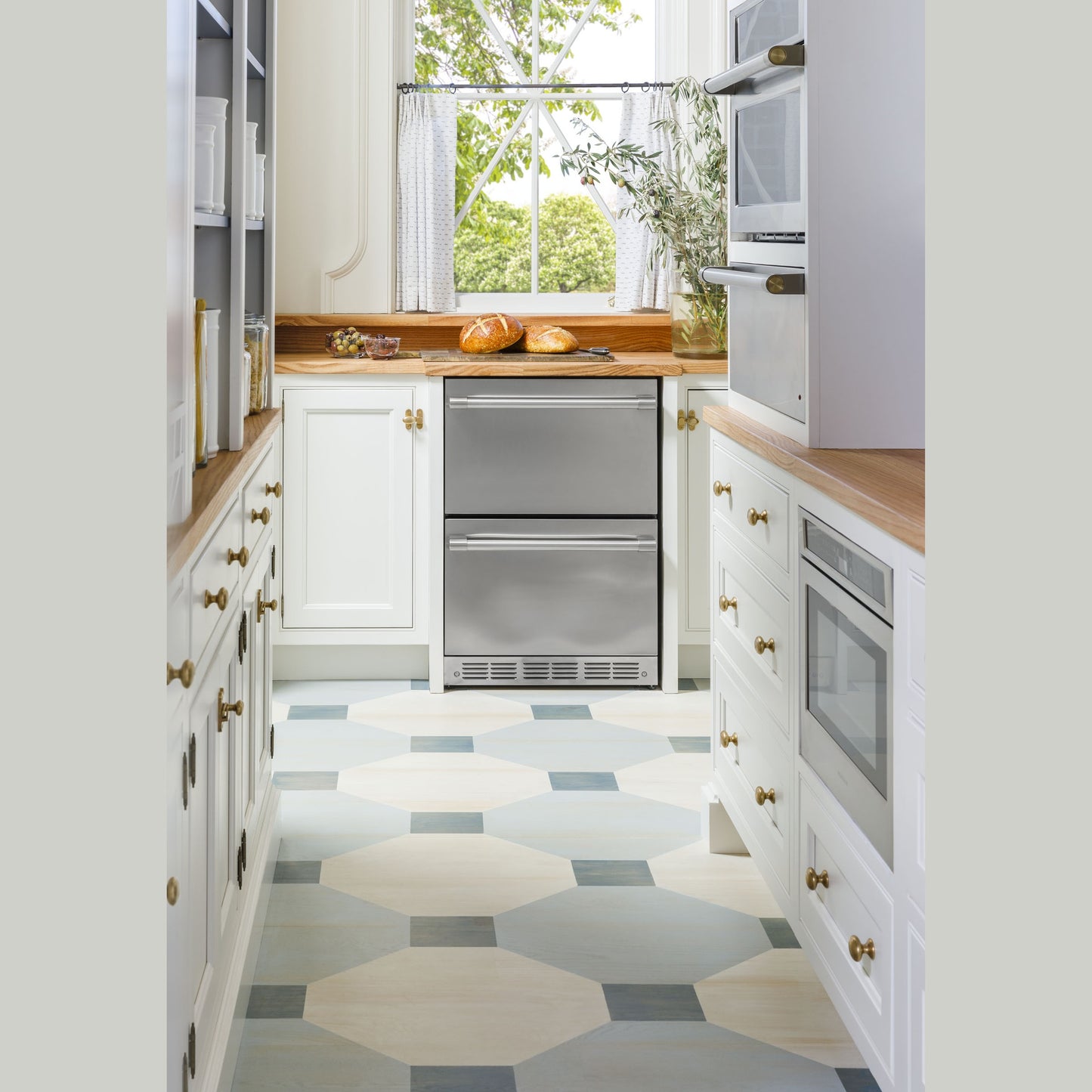 Monogram ZIDS240NSS 24" Built-In Double Drawer Refrigerator