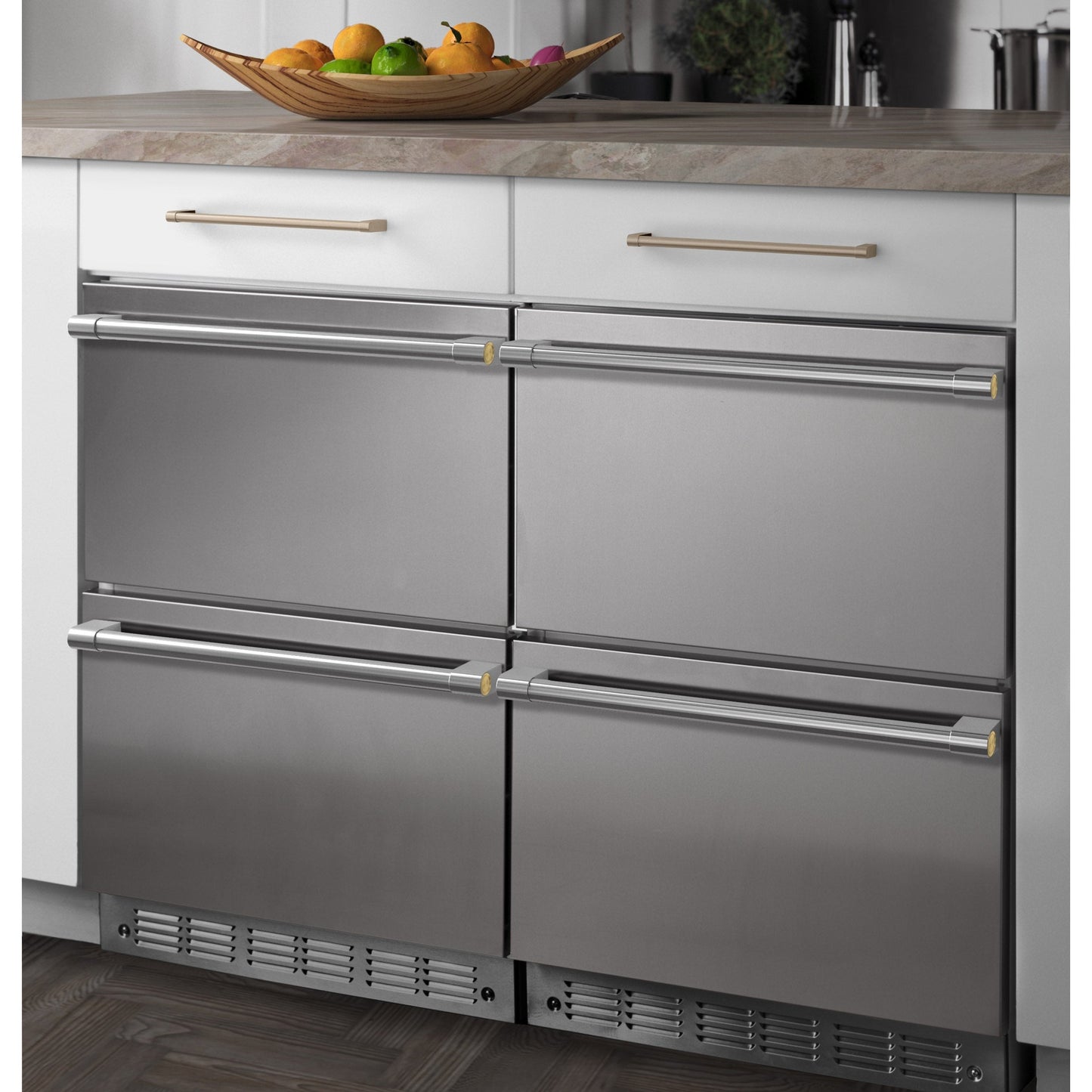 Monogram ZIDS240NSS 24" Built-In Double Drawer Refrigerator