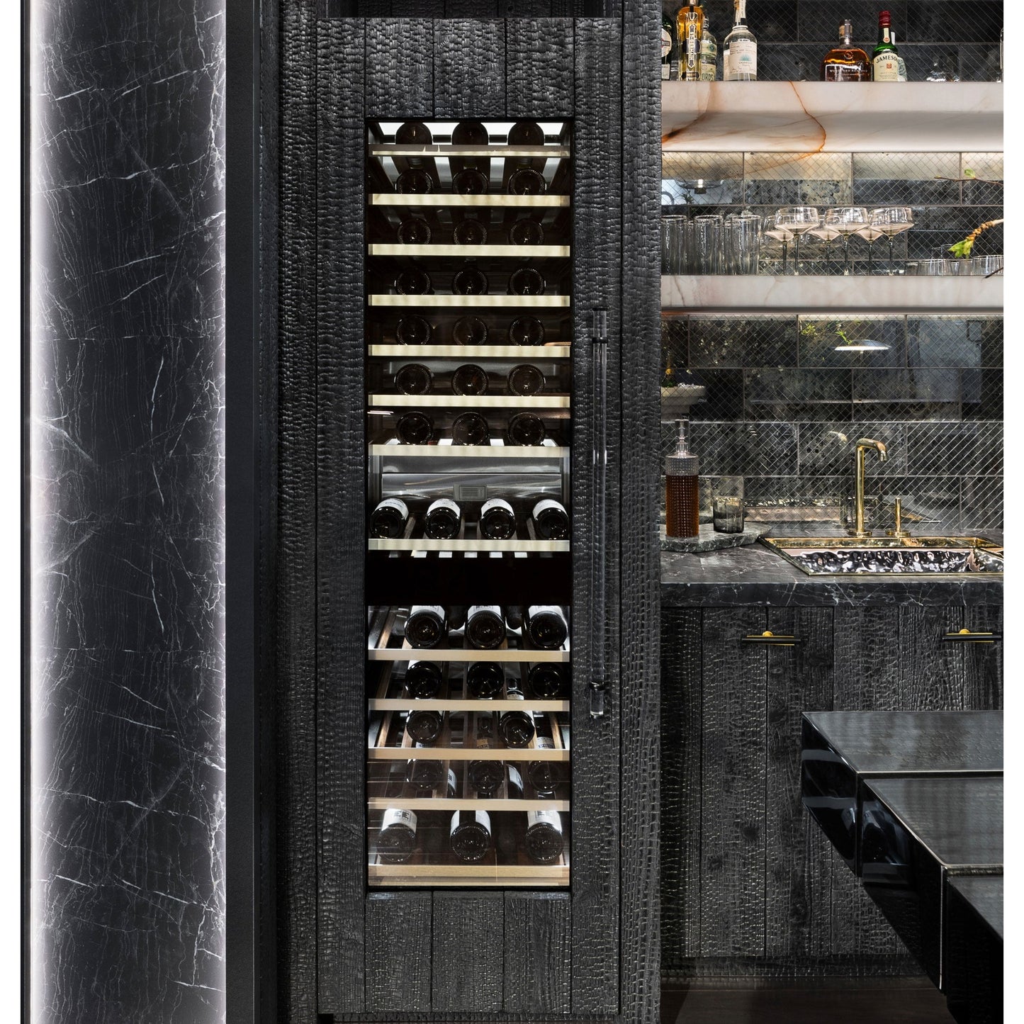 Monogram ZIW241NBWII 24″ Panel-Ready Built-In Wine Column Refrigerator