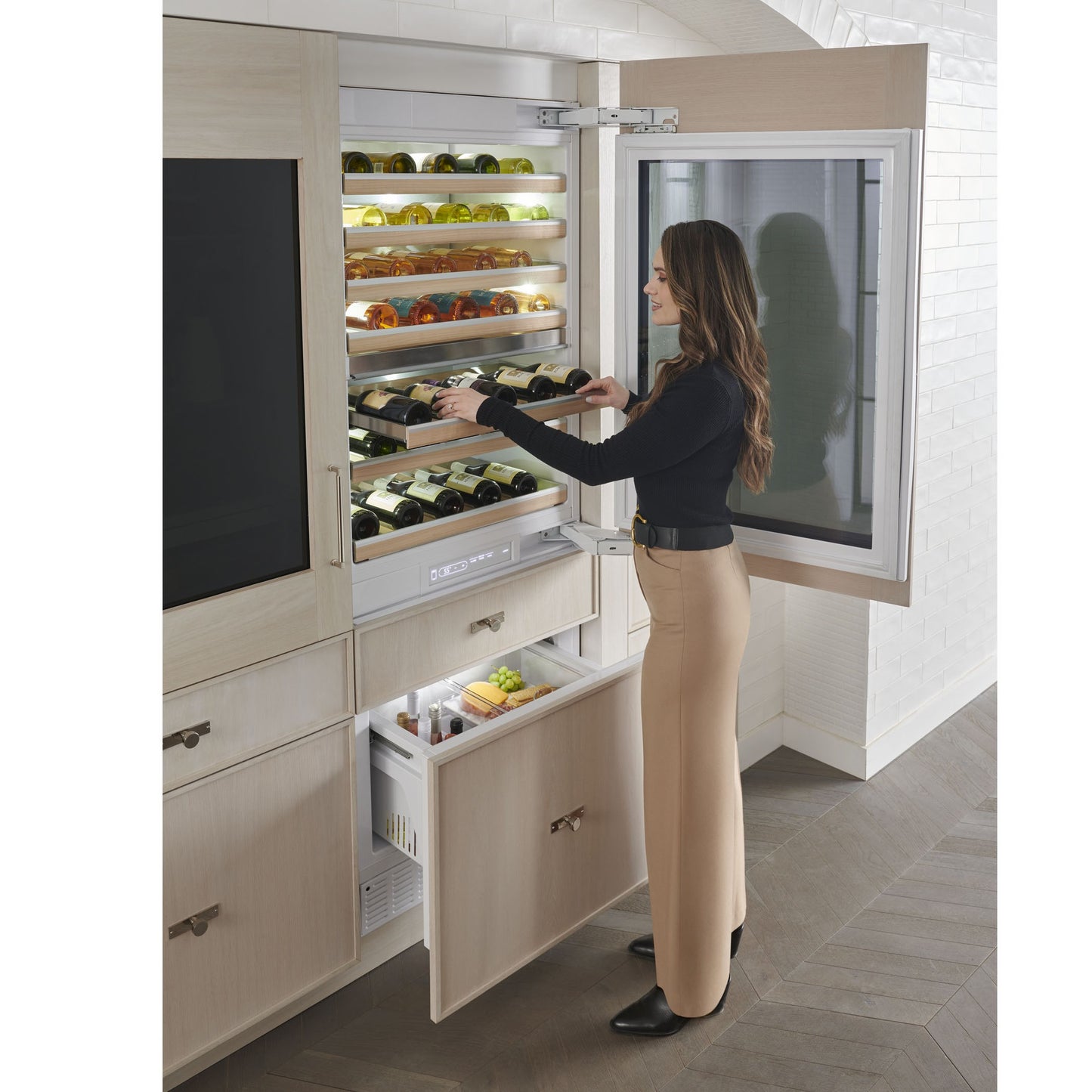 Monogram ZIW303NPPII 30″ Panel-Ready Built-In Wine Sommelier Refrigerator