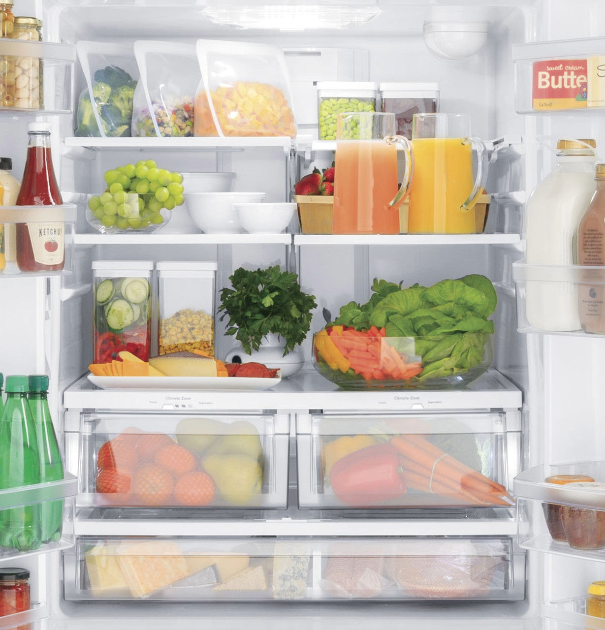 GE GNE25JGKWW 33" French Door Refrigerator – 24.7 Cu. Ft. – White