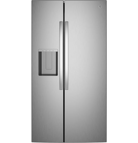 GE GZE24NYYFS 36" ENERGY STAR® Counter-Depth Side-by-Side Refrigerator – 23.6 Cu. Ft. – Fingerprint Resistant Stainless Steel