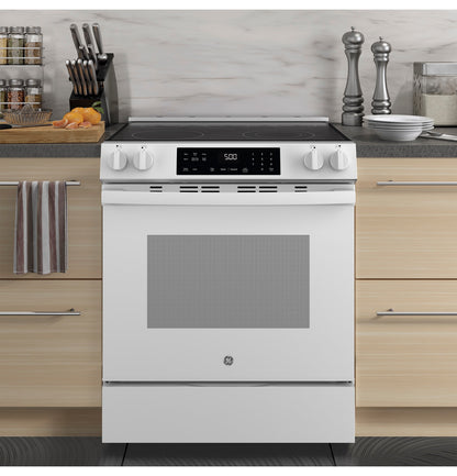 GE GRS500PVWW 30" ENERGY STAR® Slide-In Electric Range – White