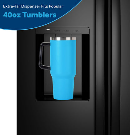 GE GZE24NGYBB 36" ENERGY STAR® Counter-Depth Side-by-Side Refrigerator – 23.6 Cu. Ft. – Black