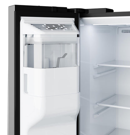 GE GZE24NYYFS 36" ENERGY STAR® Counter-Depth Side-by-Side Refrigerator – 23.6 Cu. Ft. – Fingerprint Resistant Stainless Steel