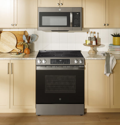 GE GRS600AVFS 30" ENERGY STAR® Slide-In Electric Convection Range – Fingerprint Resistant Stainless Steel