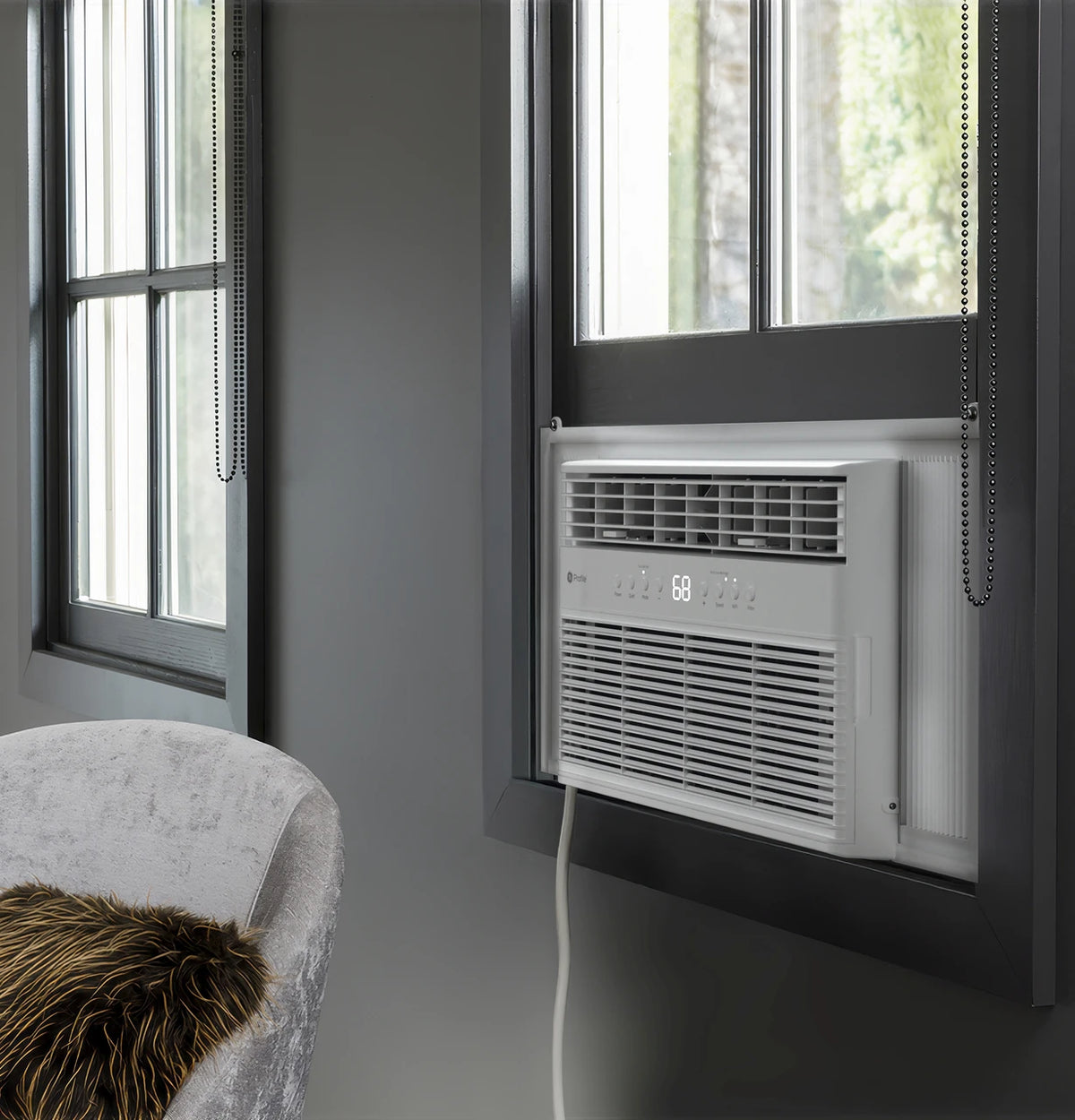 GE Profile PWJV08WWF 8,000 BTU Inverter Smart Ultra-Quiet Window Air Conditioner – White