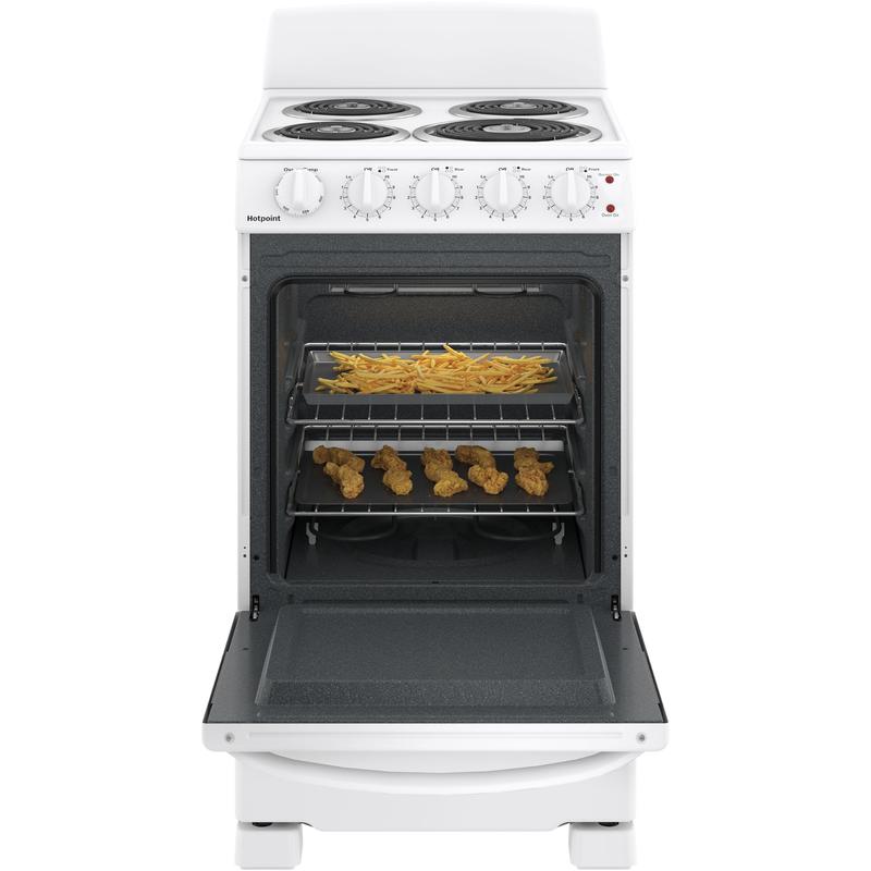 Hotpoint 20" Free-Standing Electric Range – RAS200DMWW