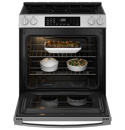GE GRS600AVFS 30" ENERGY STAR® Slide-In Electric Convection Range – Fingerprint Resistant Stainless Steel