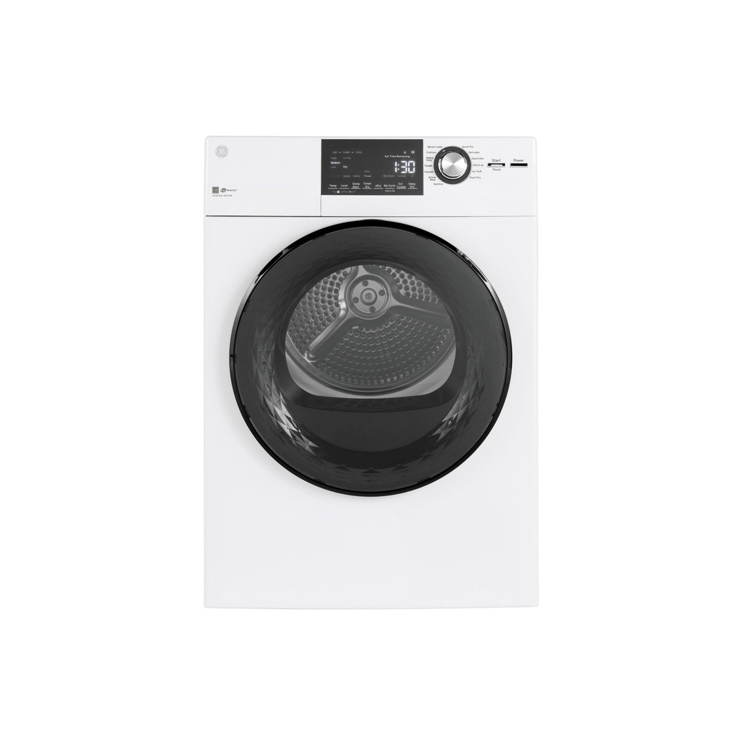 GE® ENERGY STAR® 24" 4.3 Cu.Ft. Front Load Vented Electric Dryer with Stainless Steel Basket