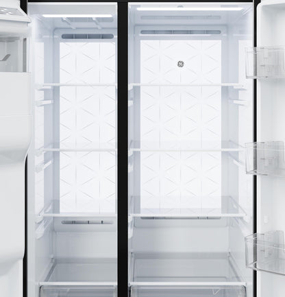 GE GSS28PYYFS 36" Side-by-Side Refrigerator with LED Light Walls and Extra Tall Dispenser – Fingerprint Resistant Stainless Steel