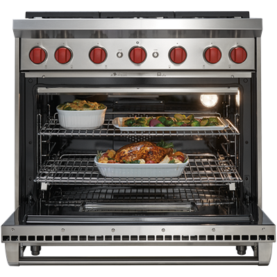 Wolf GR364C 36" Gas Range with 4 Burners and Charbroiler