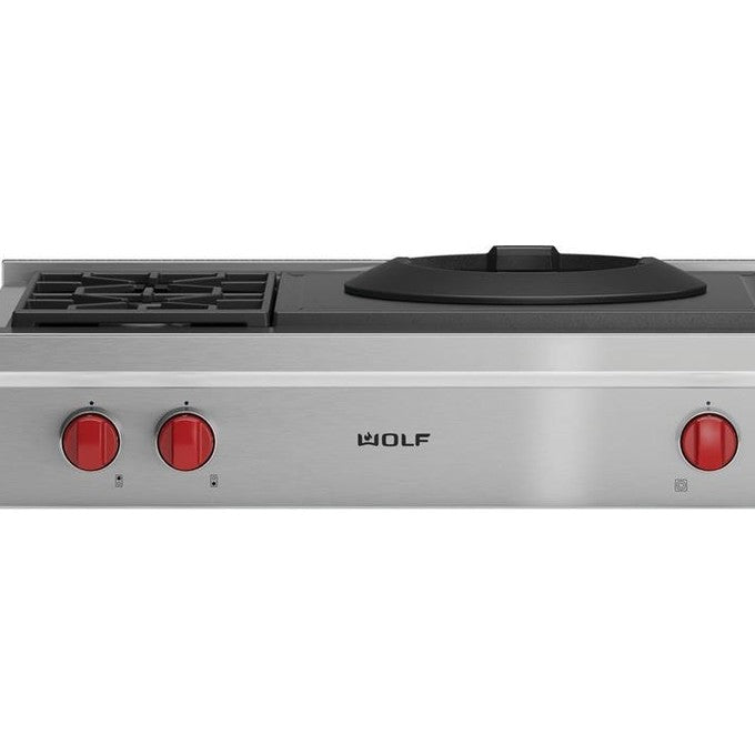 Wolf SRT362W 36″ Sealed Burner Rangetop with Wok Burner