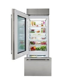 Sub Zero CL3050UG/O – 30" Classic Over-and-Under Refrigerator/Freezer with Glass Door - Panel Ready