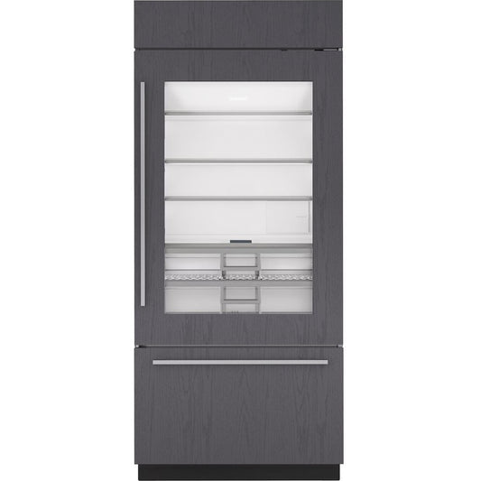 Sub Zero CL3650UG/O – 36" Over-and-Under Refrigerator/Freezer with Glass Door - Panel Ready