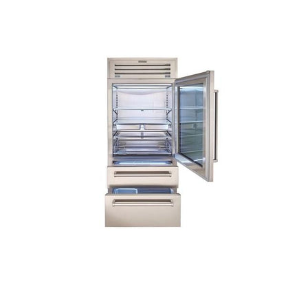 Sub Zero PRO3650G – 36" PRO Over-and-Under Refrigerator/Freezer with Glass Door