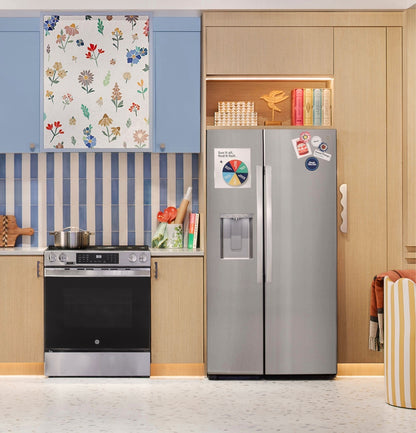 GE GSS28PYYFS 36" Side-by-Side Refrigerator with LED Light Walls and Extra Tall Dispenser – Fingerprint Resistant Stainless Steel