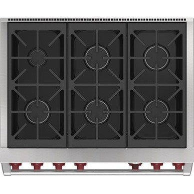 Wolf 36" Dual Fuel Range - 6 Burners DF36650/WH/P - White