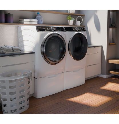 GE Profile PFW870SSVWW Washer & PFD87ESSVWW / PFD87GSSVWW Dryer Laundry Pair – White