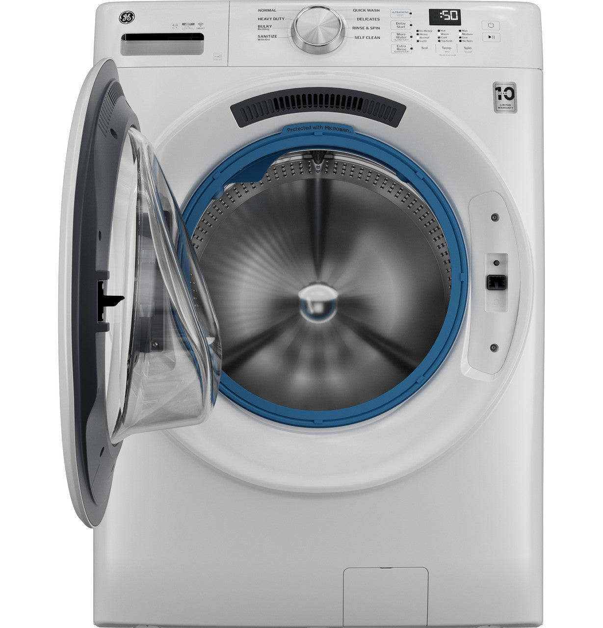 GE GFW350SSYWW 4.6 cu. ft. Front Load Washer with steam