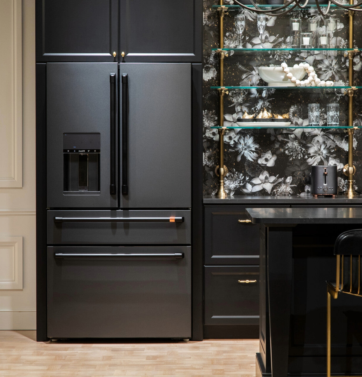 Café CXE22DP3PD1 22.3 Cu. Ft. Smart Counter-Depth 4-Door French Door Refrigerator