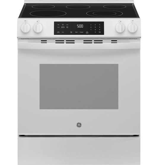 GE GRS500PVWW 30" ENERGY STAR® Slide-In Electric Range – White