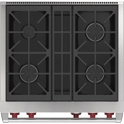 Wolf 30" Dual Fuel Range - 4 Burners DF30450/BK/P - Black