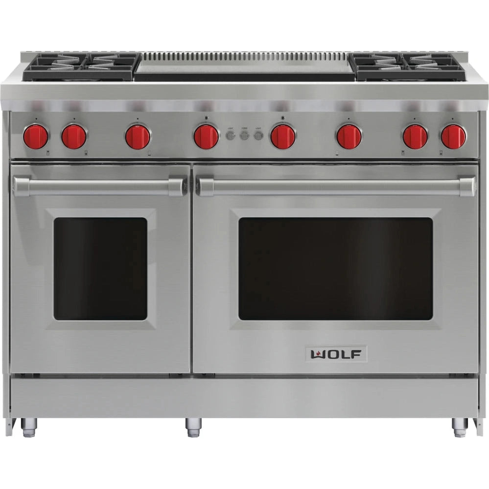 Wolf GR484CG 48" Gas Range with Charbroiler & Griddle